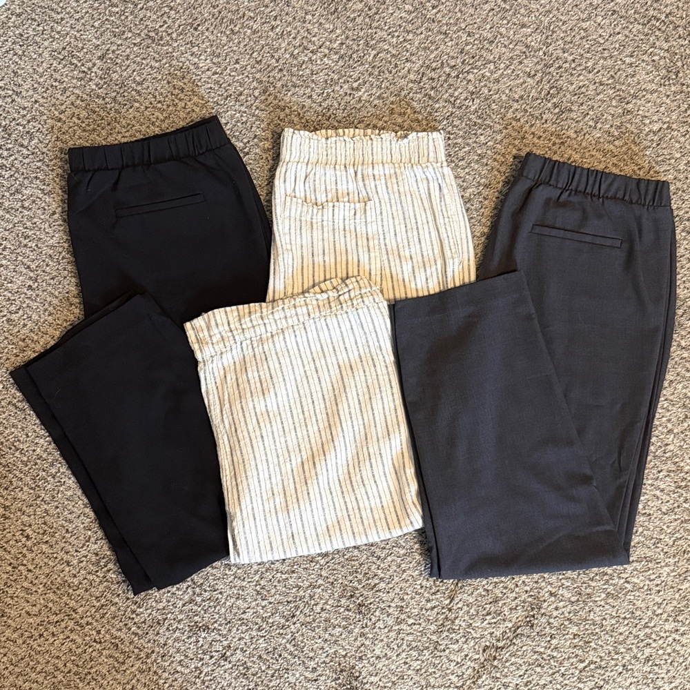 Set of Three Womens XL Business Casual Pants Black, Gray, White Time and True
